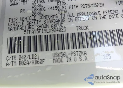 2020 Toyota Tundra 1794 Edition from USA, damaged, VIN 5TFAY5F19LX924023